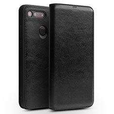 Funda de Cuero Cartera con Soporte Carcasa T10 para Huawei Honor V20 Negro