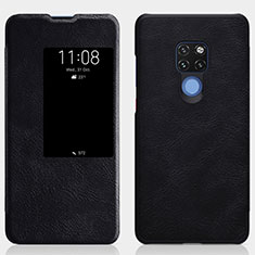 Funda de Cuero Cartera con Soporte Carcasa T10 para Huawei Mate 20 Negro