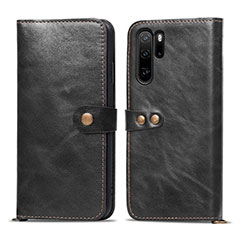 Funda de Cuero Cartera con Soporte Carcasa T10 para Huawei P30 Pro Negro