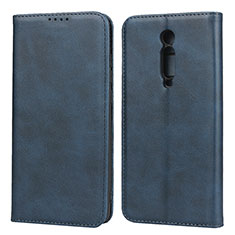 Funda de Cuero Cartera con Soporte Carcasa T10 para Xiaomi Mi 9T Pro Azul