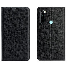 Funda de Cuero Cartera con Soporte Carcasa T10 para Xiaomi Redmi Note 8T Negro