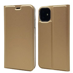 Funda de Cuero Cartera con Soporte Carcasa T11 para Apple iPhone 11 Oro