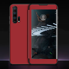 Funda de Cuero Cartera con Soporte Carcasa T11 para Huawei Honor 20 Pro Rojo