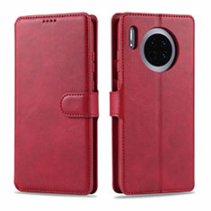 Funda de Cuero Cartera con Soporte Carcasa T11 para Huawei Mate 30E Pro 5G Rojo