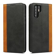 Funda de Cuero Cartera con Soporte Carcasa T11 para Huawei P30 Pro Negro