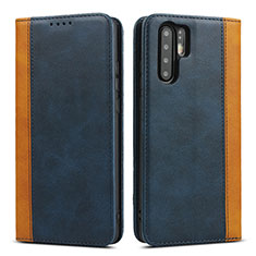 Funda de Cuero Cartera con Soporte Carcasa T11 para Huawei P30 Pro New Edition Azul