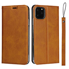 Funda de Cuero Cartera con Soporte Carcasa T12 para Apple iPhone 11 Pro Max Naranja