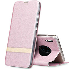 Funda de Cuero Cartera con Soporte Carcasa T12 para Huawei Mate 30 Pro 5G Oro Rosa