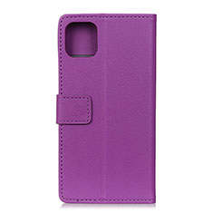 Funda de Cuero Cartera con Soporte Carcasa T12 para Xiaomi Mi 11 5G Morado