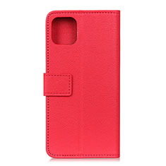 Funda de Cuero Cartera con Soporte Carcasa T12 para Xiaomi Mi 11 5G Rojo