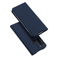 Funda de Cuero Cartera con Soporte Carcasa T12 para Xiaomi Redmi Note 8 (2021) Azul