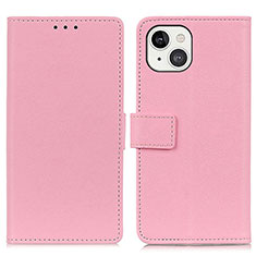 Funda de Cuero Cartera con Soporte Carcasa T14 para Apple iPhone 14 Plus Rosa