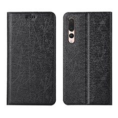 Funda de Cuero Cartera con Soporte Carcasa T14 para Huawei P20 Pro Negro