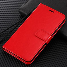 Funda de Cuero Cartera con Soporte Carcasa T14 para Xiaomi Mi Note 10 Rojo