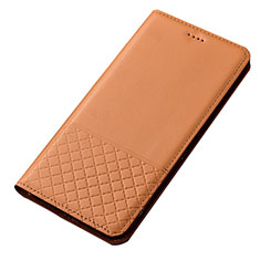 Funda de Cuero Cartera con Soporte Carcasa T14 para Xiaomi Redmi Note 8 Naranja
