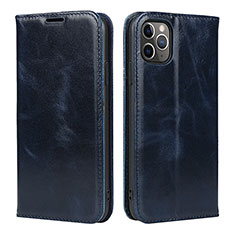 Funda de Cuero Cartera con Soporte Carcasa T15 para Apple iPhone 11 Pro Azul