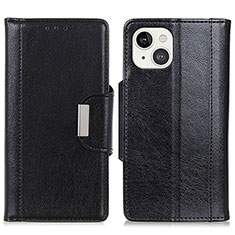 Funda de Cuero Cartera con Soporte Carcasa T15 para Apple iPhone 13 Negro