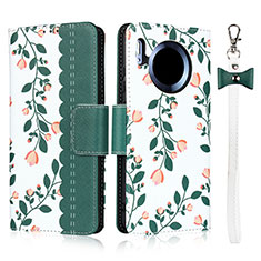 Funda de Cuero Cartera con Soporte Carcasa T15 para Huawei Mate 30 5G Verde