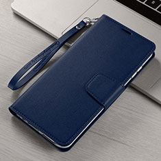 Funda de Cuero Cartera con Soporte Carcasa T15 para Xiaomi Mi Note 10 Azul