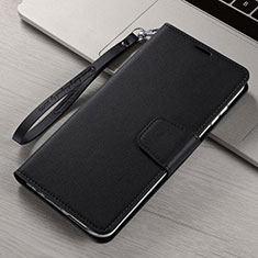 Funda de Cuero Cartera con Soporte Carcasa T15 para Xiaomi Mi Note 10 Pro Negro