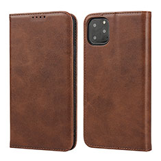 Funda de Cuero Cartera con Soporte Carcasa T16 para Apple iPhone 11 Pro Marron