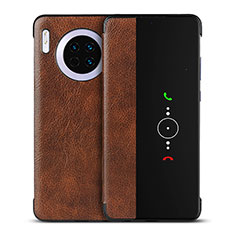 Funda de Cuero Cartera con Soporte Carcasa T16 para Huawei Mate 30E Pro 5G Marron