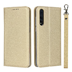 Funda de Cuero Cartera con Soporte Carcasa T16 para Huawei P20 Pro Oro