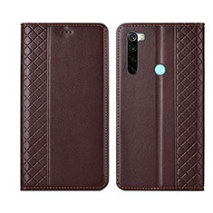 Funda de Cuero Cartera con Soporte Carcasa T16 para Xiaomi Redmi Note 8T Marron