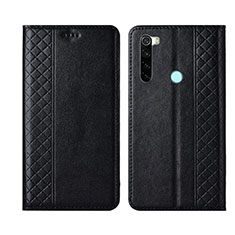 Funda de Cuero Cartera con Soporte Carcasa T16 para Xiaomi Redmi Note 8T Negro