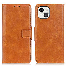 Funda de Cuero Cartera con Soporte Carcasa T17 para Apple iPhone 13 Marron