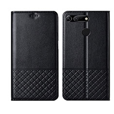 Funda de Cuero Cartera con Soporte Carcasa T17 para Huawei Honor View 20 Negro