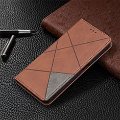 Funda de Cuero Cartera con Soporte Carcasa T17 para Xiaomi Poco M3 Marron