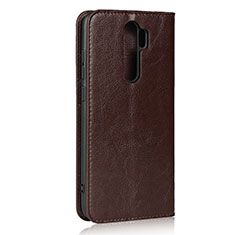 Funda de Cuero Cartera con Soporte Carcasa T17 para Xiaomi Redmi Note 8 Pro Marron