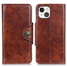 Funda de Cuero Cartera con Soporte Carcasa T21 para Apple iPhone 13 Marron