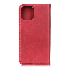 Funda de Cuero Cartera con Soporte Carcasa T24 para Xiaomi Mi 11 5G Rojo