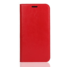 Funda de Cuero Cartera con Soporte Carcasa U01 para Huawei Enjoy 8S Rojo