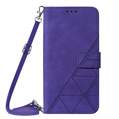 Funda de Cuero Cartera con Soporte Carcasa Y01B para Apple iPhone 13 Pro Morado