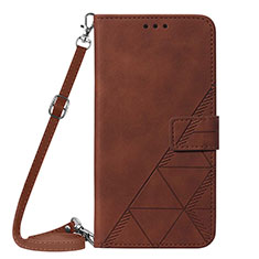 Funda de Cuero Cartera con Soporte Carcasa Y01B para Apple iPhone 14 Plus Marron