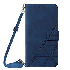 Funda de Cuero Cartera con Soporte Carcasa Y01B para Apple iPhone 14 Pro Max Azul