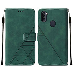 Funda de Cuero Cartera con Soporte Carcasa Y01B para Samsung Galaxy A11 Verde