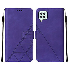 Funda de Cuero Cartera con Soporte Carcasa Y01B para Samsung Galaxy F22 4G Morado