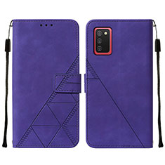 Funda de Cuero Cartera con Soporte Carcasa Y01B para Samsung Galaxy M02s Morado