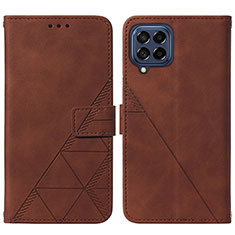 Funda de Cuero Cartera con Soporte Carcasa Y01B para Samsung Galaxy M33 5G Marron