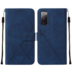 Funda de Cuero Cartera con Soporte Carcasa Y01B para Samsung Galaxy S20 FE 5G Azul