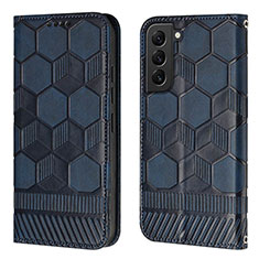 Funda de Cuero Cartera con Soporte Carcasa Y01B para Samsung Galaxy S21 FE 5G Azul