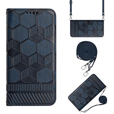 Funda de Cuero Cartera con Soporte Carcasa Y01B para Xiaomi Poco M4 5G Azul