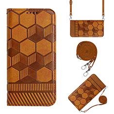 Funda de Cuero Cartera con Soporte Carcasa Y01B para Xiaomi Redmi 10C 4G Marron Claro