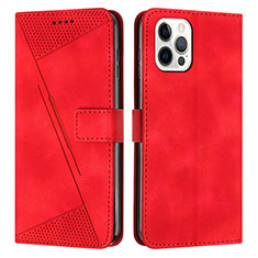 Funda de Cuero Cartera con Soporte Carcasa Y01X para Apple iPhone 13 Pro Rojo