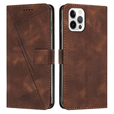 Funda de Cuero Cartera con Soporte Carcasa Y01X para Apple iPhone 14 Pro Max Marron