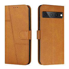 Funda de Cuero Cartera con Soporte Carcasa Y01X para Google Pixel 7 Pro 5G Marron Claro